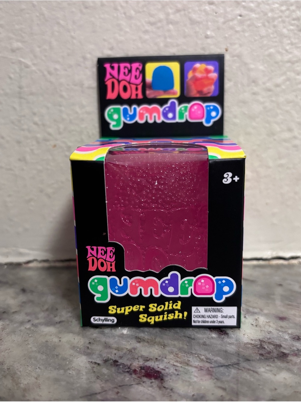 NeeDoh Gumdrop Super Solid Squish - Pink